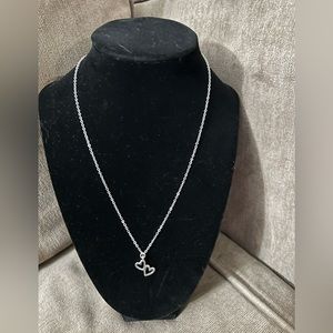 Silver Floating Hearts Necklace